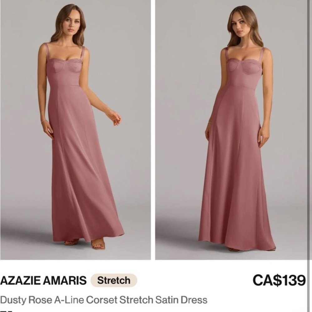 Azazie Amaris Mauve Maxi Dress